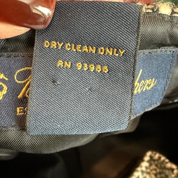 Women's Brooks Brothers Black Cream Tweed Straight Pencil Skirt Size 4 - Picture 4 of 8